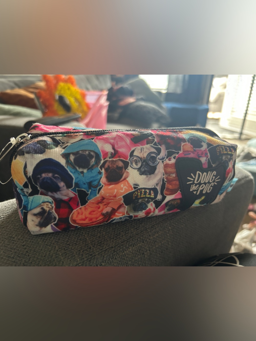 Cute Pug Print Kids Pencil Case - Doug the Pug